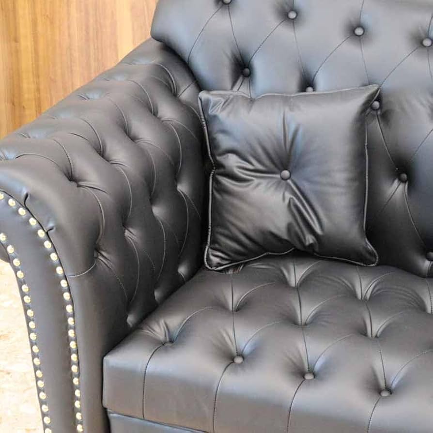 1Pソファ ベルベット ブラック デラックスソファ 着脱式 ファントムレザー Amazon｜3Pソファ ハイバック ファントムレザー/合皮 ブラック 3