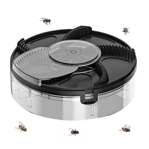 Jinmoioy 電気 ハエ取り器 電気 フライキラー USB充電式 薬剤不要 360° 回転式 虫よけ かとり 蚊取り 虫除け器 捕虫器 害虫駆除 キャンプ ガーデニング アウトドア 飲食店 家庭用 (ブラック)