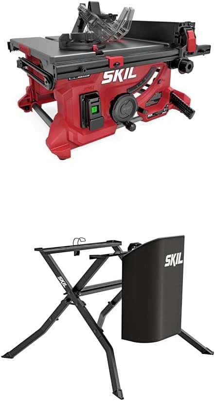 Bundle of SKIL 15 Amp 8-1/4" Compact Portable Jobsite Table Saw (Stand SFS0001 Sold Separately)-TS6308-00 + SKIL Table Saw Folding Stand for TS6308-00-SFS0001