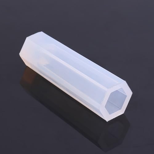 Miniatura 6 de Juego de 10 moldes de silicona para hacer joyas de resina para hacer manualidades con dije, cilindros a rayas, moldes de silicona de color blanco