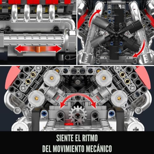 Mould King Kit de construcción de motor V8 para adultos...