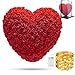 GRINADA® Cuore Di Rose Fiori Artificiali Con Scatola Confezione Idea Regalo Romantico Per Lei San Valentino Fidanzata Compleanno Festa Della Donna Mamma (Rosso)