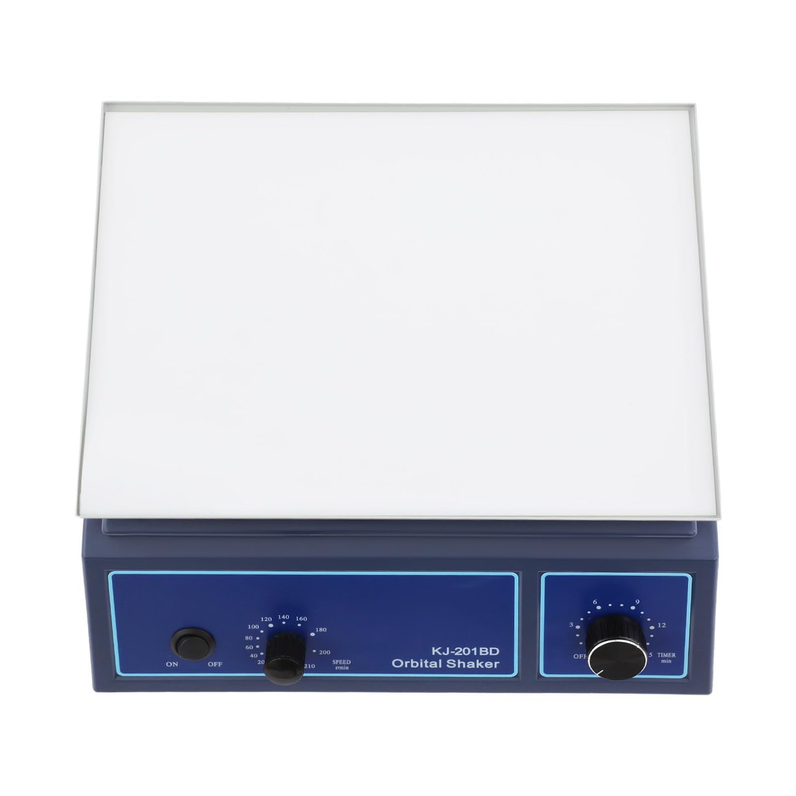 Agitador Orbital de Laboratorio con Velocidad Ajustable, 0-210 RPM, tamaño de Placa 12.4 x 8.58, Capacidad de 2.2lbs, Temporizador para Aplicaciones químicas