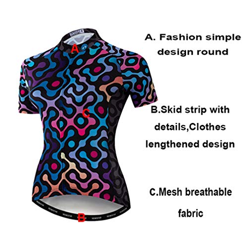 Cycling Jersey Women Short Sleeve Racing Sports MTB Bike Shirts Bicycle Clothing - Thumbnail 2
