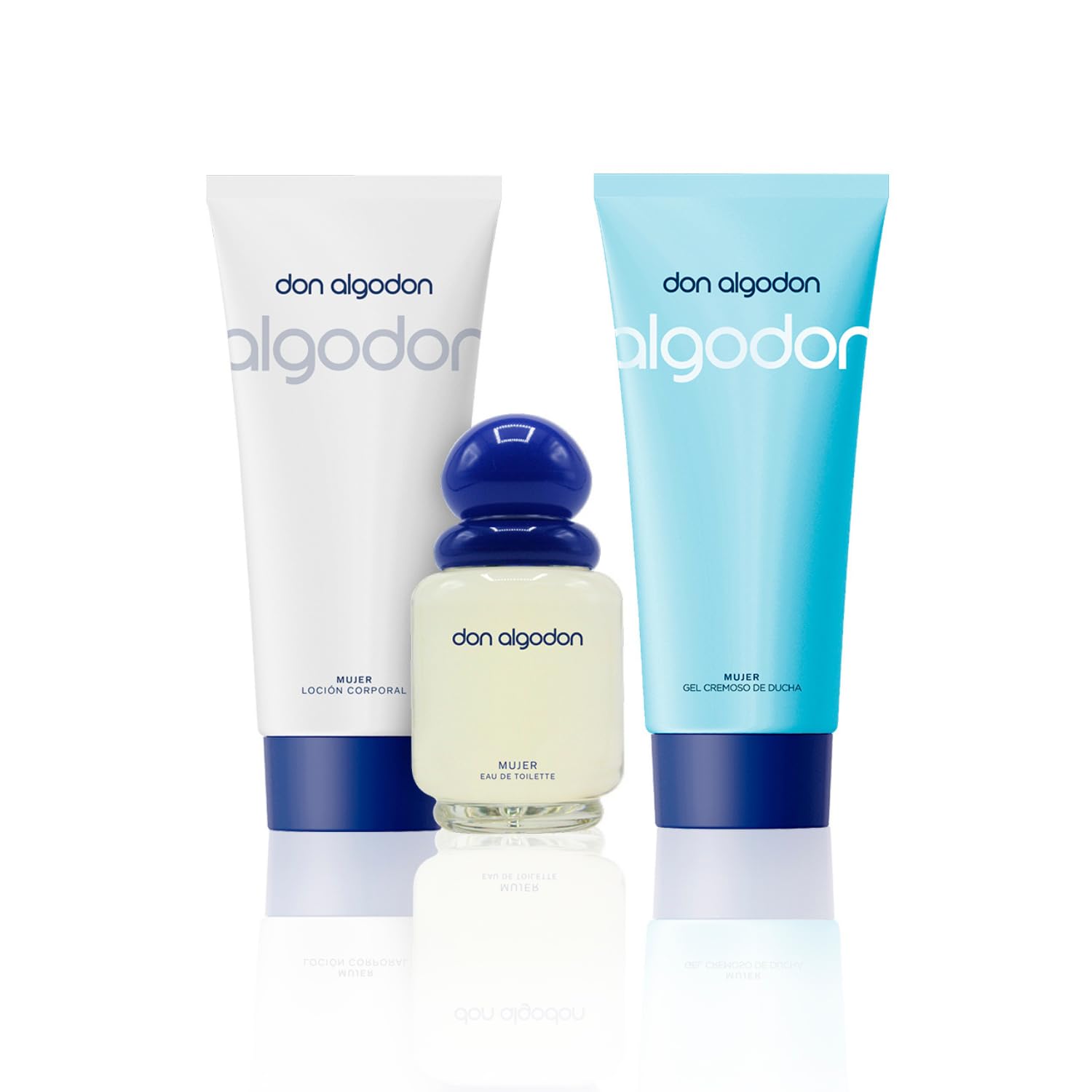 Set Tripack Mujer EDT 100 ml + Loción 200 ml + Gel Ducha 200 ml Don Algodón