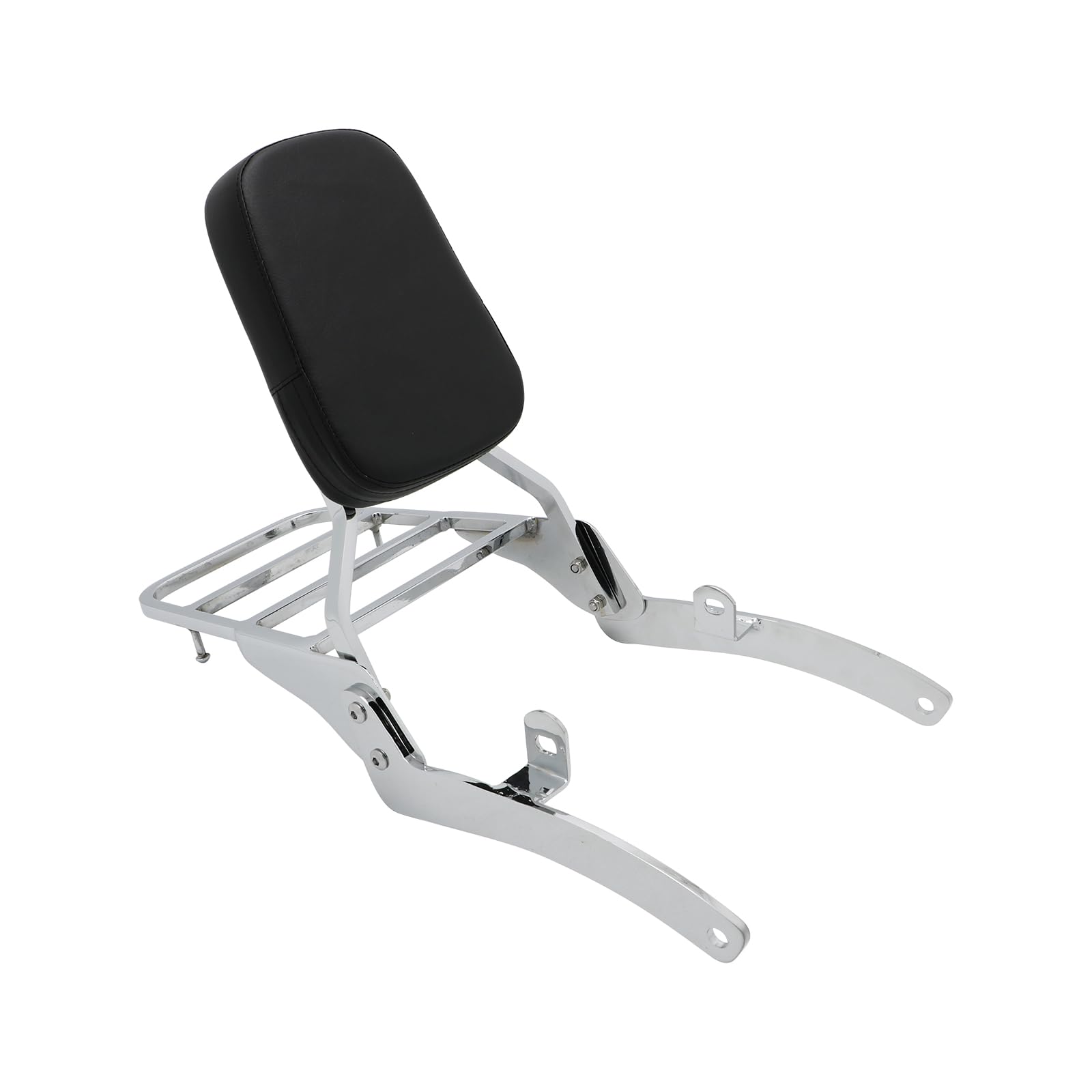 Sissy Bar - Schienale passeggero rimovibile con portapacchi per Yamaha Virago 400 535 XV400 XV535 per tutti gli anni, cromato