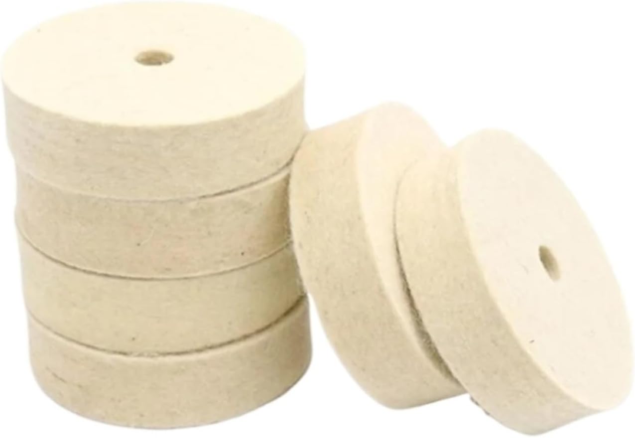 Bench grinder buffing wheel, 3 Inch 75mm l Grinding Wheel Buffing Wheel Felt Wool Polishing Pad Abrasive Disc Grinder Tool Polishing Machine Accessories(6pcs)