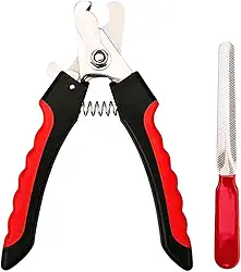 Kit Cortador de Unhas e Lixa para Cães e Gatos – Alicate Ergonômico Antiderrapante 12cm, Lixa Integrada para Corte Preciso e Seguro de Unhas de Pets