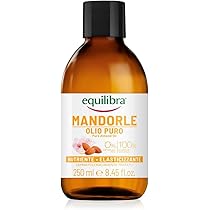 Equilibra, Olio di Mandorle Puro, Olio di Mandorle Dolci, Protettivo, Nutriente ed Elasticizzante, Aiuta a Prevenire le Smagliature in Gravidanza o Durante una Dieta Ipocalorica, 250 ml