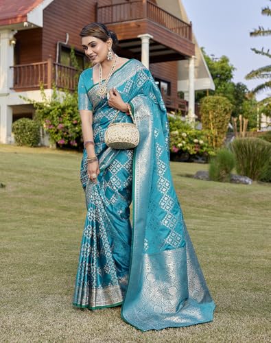 Image of Yashika Women's Pure Kanjivaram Silk Saree Soft Banarasi Style Wedding With Blouse Piece | Saree For Women | New Sari