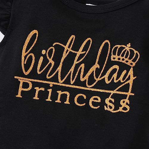 Image of LYSMuch Girls Birthday Outfit Birthday Girls Shirt Princess Tutu Tulle Skirt