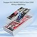 ALYYDBG Aluminum 40Gbps M.2 NVMe SSD Enclosure, 8TB USB-C External Hard Drive for M1 M2 Pro/Max, Support 2280 B&M+M-Key PCIe, Compatible Thunderbolt 3/4 USB 4/3.2/3.1/3.0/2.0