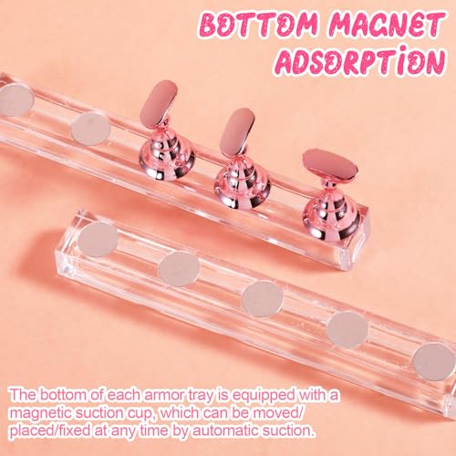 Nail Stands acrílico soporte para uñas 2 sets miniatura 4