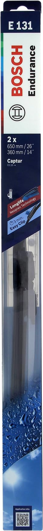 Bosch 647831 - Juego de 2 escobillas para limpiaparabrisas