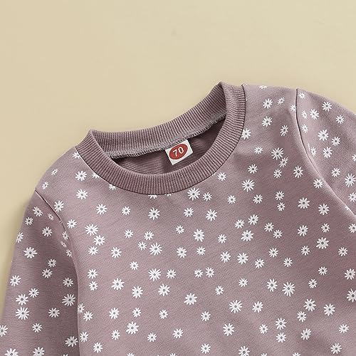 Newborn Baby Girl Clothes Daisy Outfit Long Sleeve Sweashirt Tees Tops Pants Infant Toddler Girl Fall Winter Clothes4