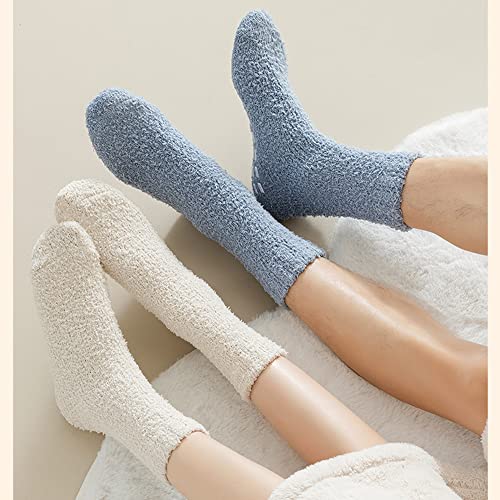 UTTPLL Fuzzy Slipper Socks: Non Slip, Warm, Cozy, Thick, Plush4