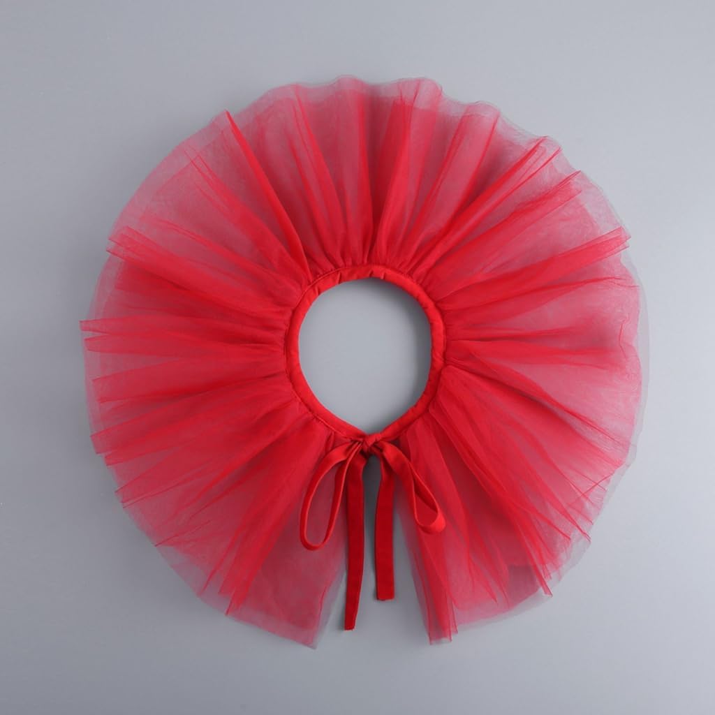 Clown Tulle Ruffle Collar, Layered Mesh Neck Ruffle, Victorian Elizabethan Renaissance Halloween Costume Accessory - Image 8