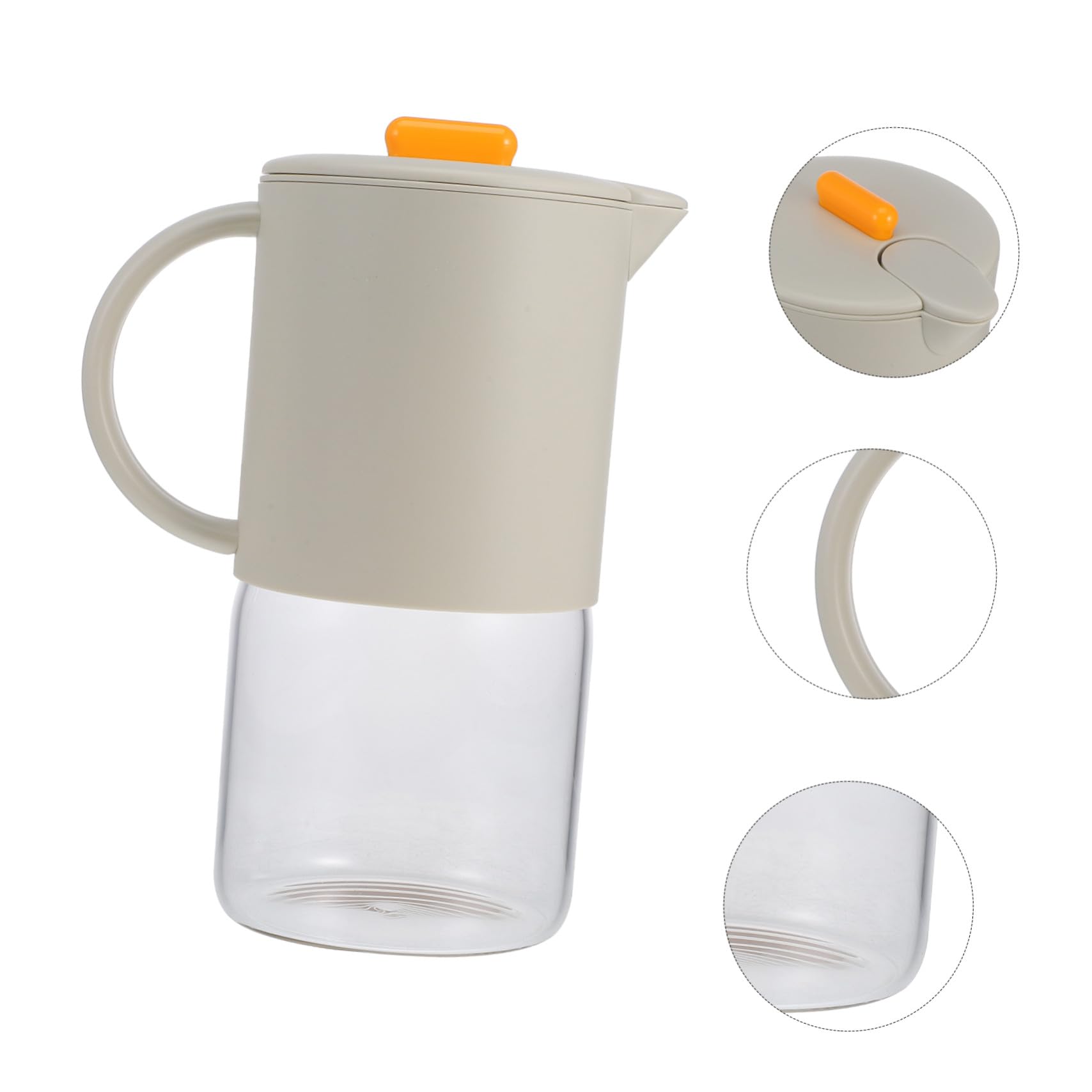 Cabilock Jarra de Agua Grande Capacidad con Asa para Bebidas Frías y Té Casa Contenedor Multiuso para Zumo y Agua Diseño Estable y Fácil de Usar