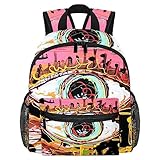 Mochila infantil con instrumentos musicales de ukelele antiguo, mochila escolar para niños, niñas, adolescentes, mochila escolar para niños, mochila escolar primaria, estudiantes, mochila casual para