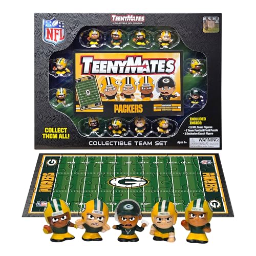 TeenyMates NFL Football Action Figures Gift Set Green Bay Packers