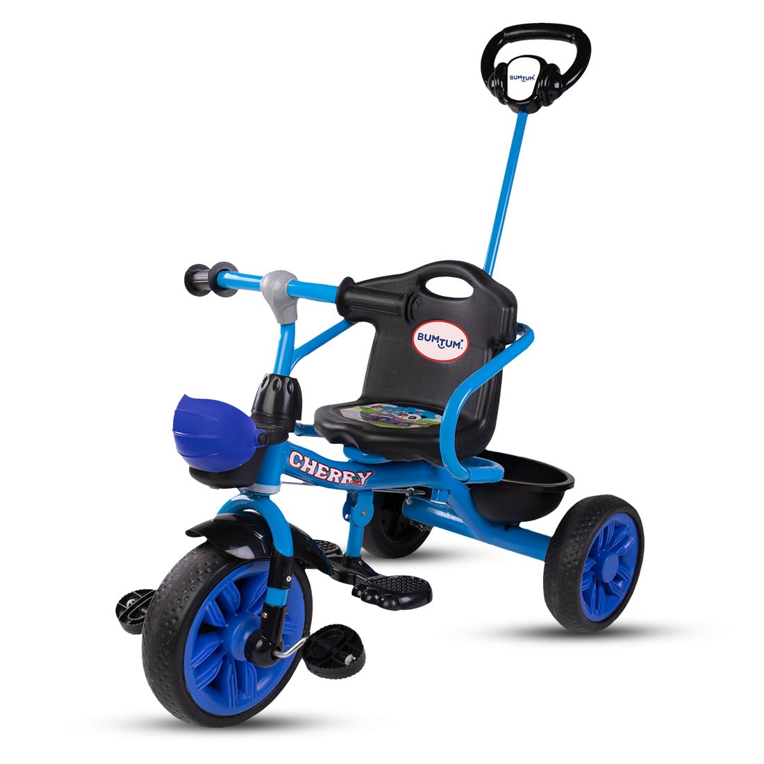 BUMTUM Plug N Play Kids Tricycle with Parental Control Handle & Seat Belt for 1 to 5 Years Baby (Blue) (B0D2XYYP1Y) Amazon Price History, Amazon Price Tracker