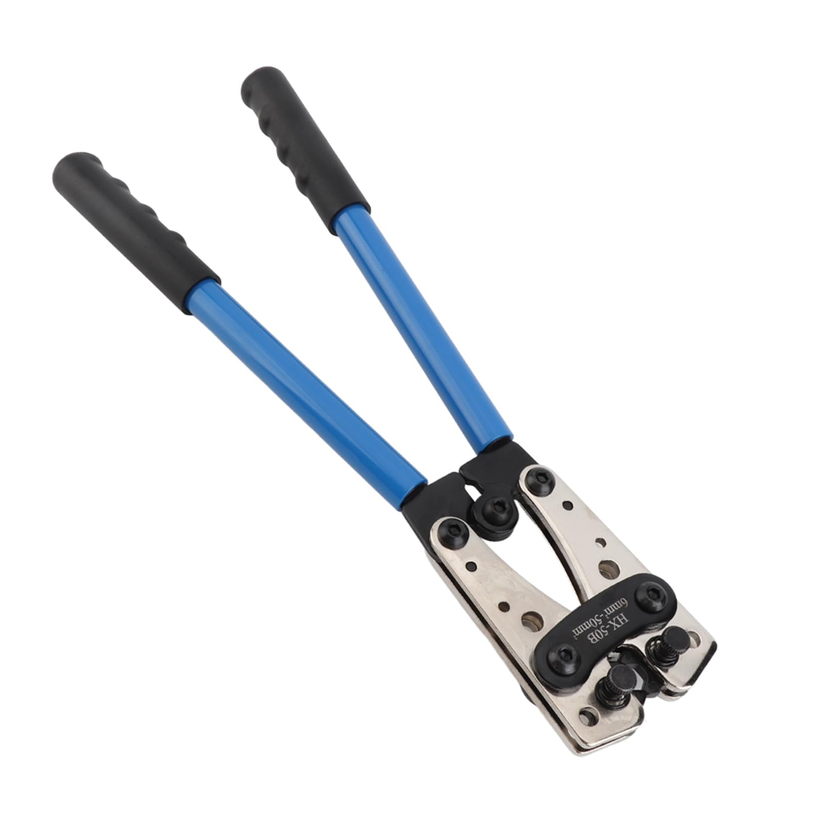 GOTOTOP Pinza Crimpatrice Professionale, 6-50 mm², Crimpatrice Esagonale per Cavi Batteria, Blu