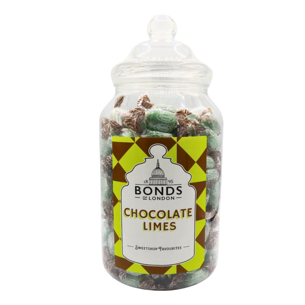 Bonds of London Chocolate Limes Jar, Vegetarian, Retro Gift, 1.7 Kg (Pack of 1)