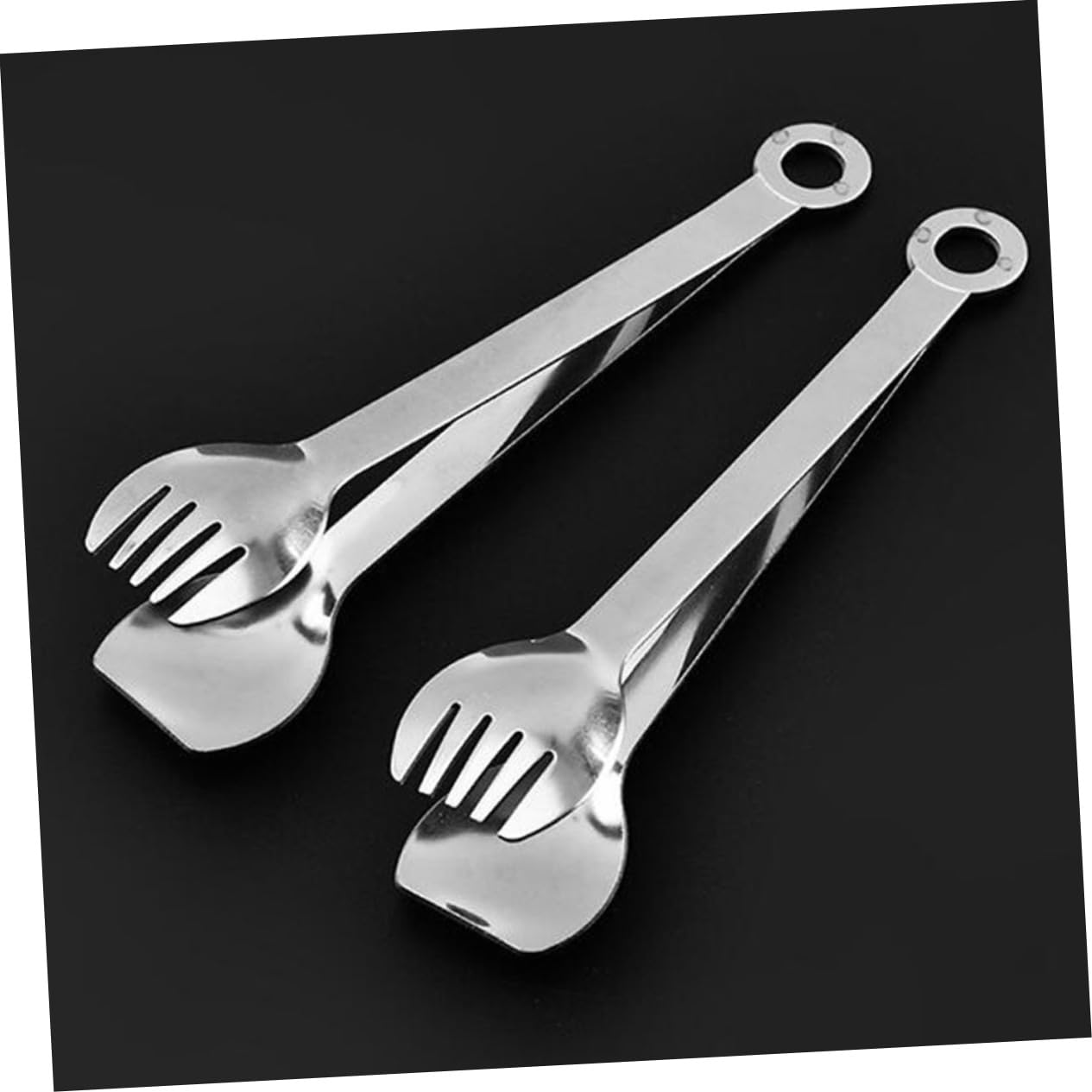 Cabilock Mini Sugar Cube Tongs Ice Tongs 2 Pack Stainless Steel Ice Tong for Kitchen Food Serving Tool