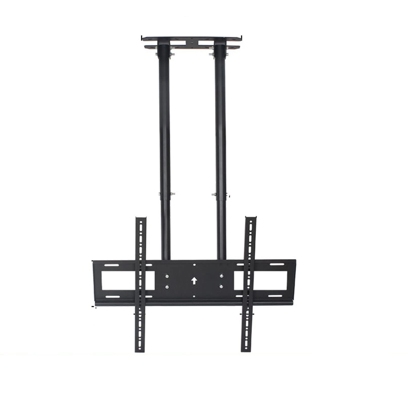 HPTHLY Double Pole Tv Lift Adjustable Height Single Screen Tv Mount Tilt Telescopic Ceiling Tv Mount Bracket Fits 60-100 Inch Tvs,1