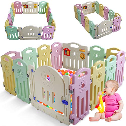 Baby Playpen Playard for Babies Infants Toddler 14 Panels Safety Kids Play Pens