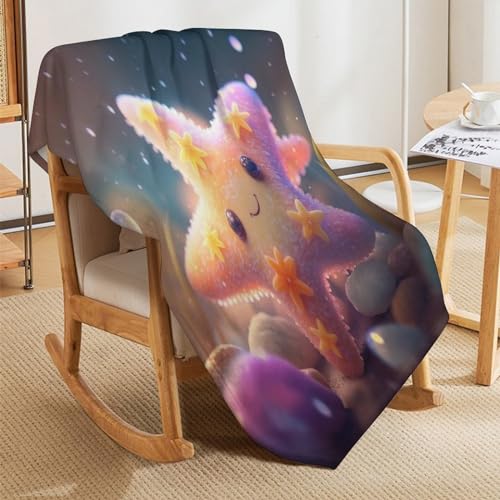 Manta de franela suave Sternfish de 130x180 cm para sofa o cama 5