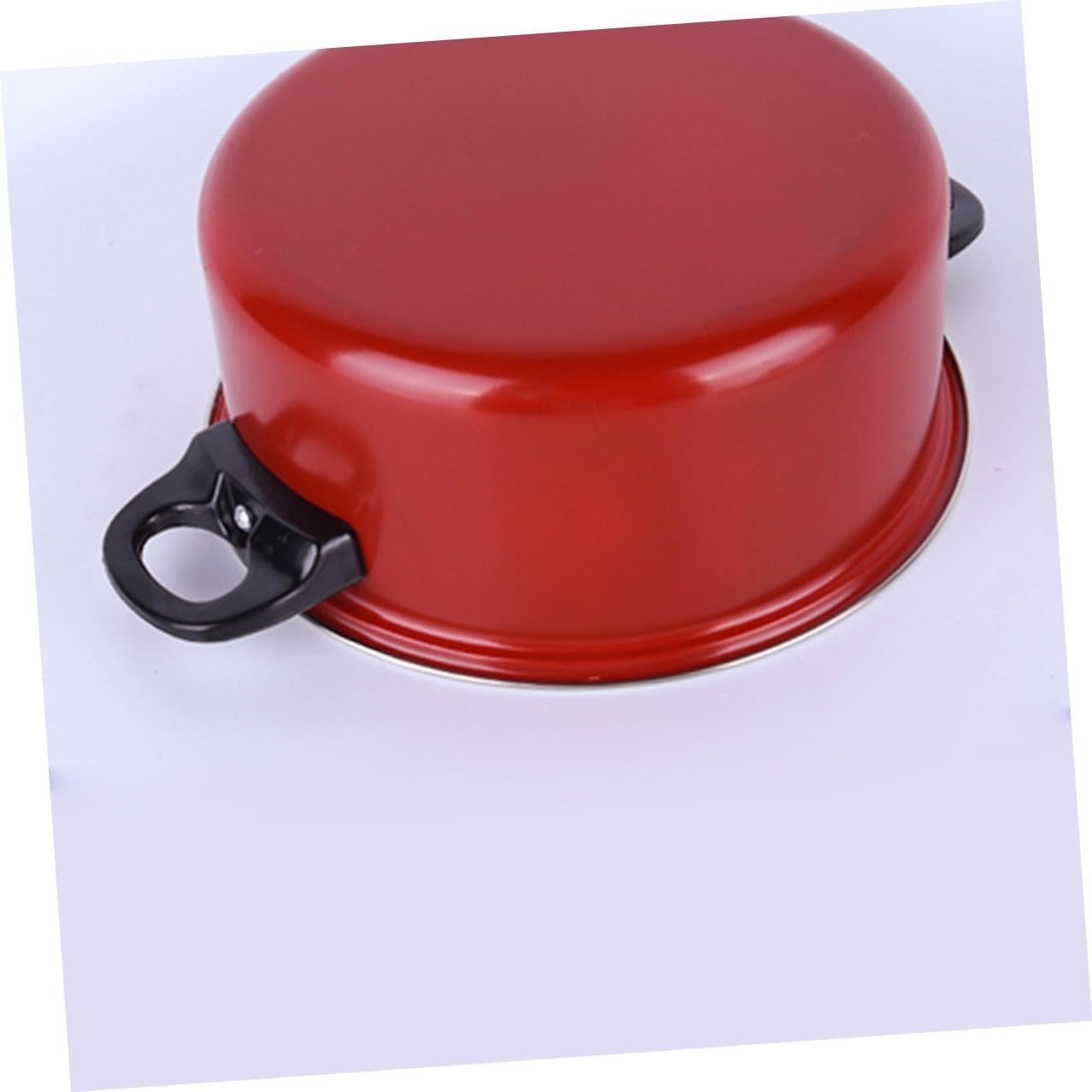 3pcs Non-stick Frying Pan Soup Pot Milk Pan Set Red Multifunctional Kitchen Utensil Cooking Tool for Home Daily Use and Space-saving