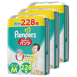 【パンツ Mサイズ】パンパース オムツ さらさらケア (6~12kg) 228枚(76枚×3パック) [ケース品]【Amazon.co.jp限定】