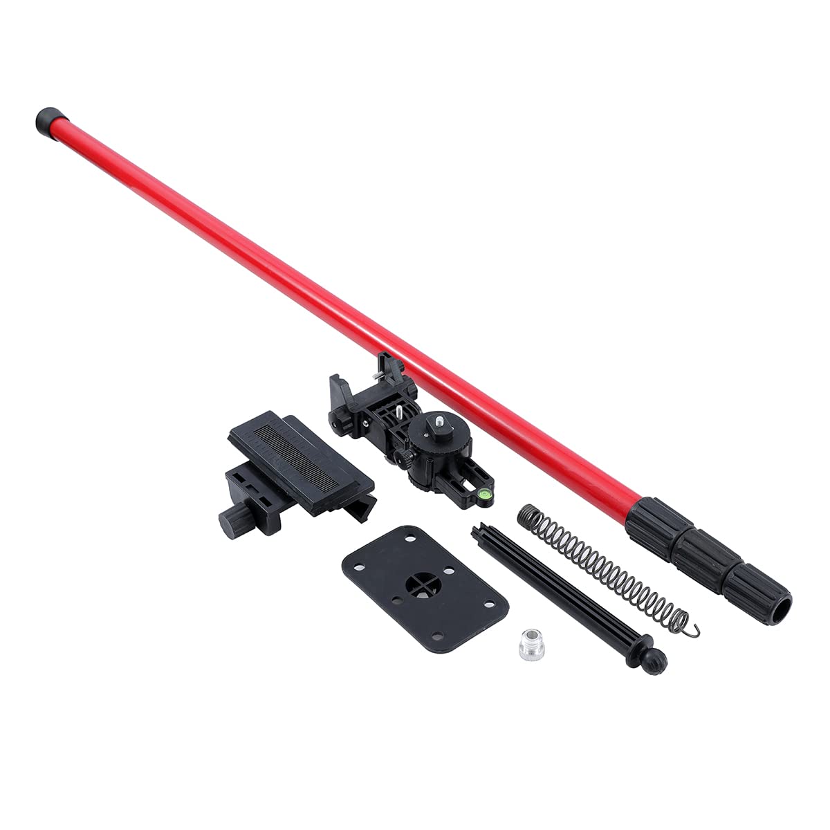 TOPWAY Barra Telescópica para Nivel Láser 115-300 cm Regulable Altura Puntal Telescopico Extensible Hasta al Techo, con Soporte y Bolsa de Nylon