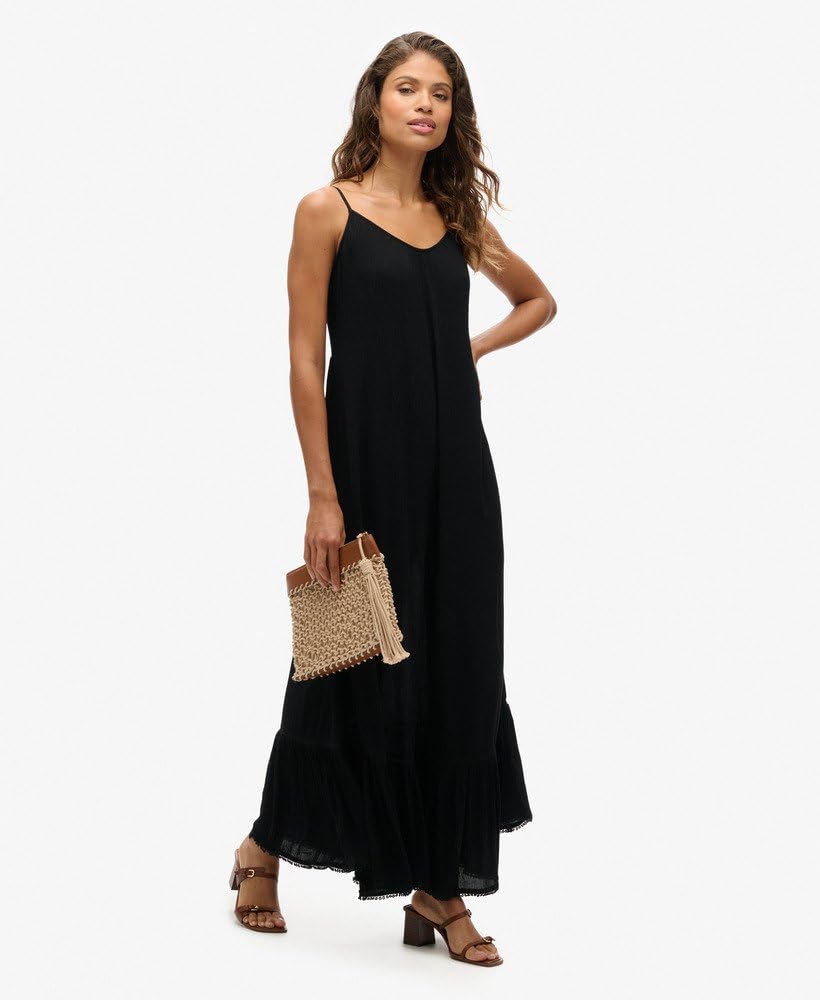 Superdry Robe maxi à bretelles pour femme pour la plage