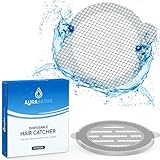 Disposable Shower Drain Hair Catcher - 30 Pack - Flat Mesh Hair Trapper - Waterproof Bathroom Sink Hair Trap Drain Cover