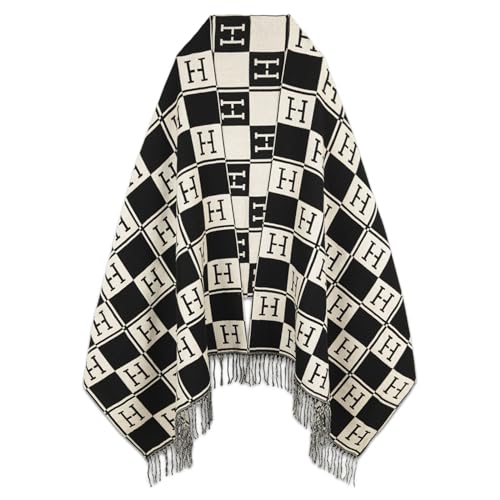 EXTREE Scarfs for Women Pashmina Silky Shawl Wrap for Evening Dressing Blanket Open Front Poncho Cape Aaa-orange