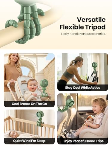 Ventilateur poussette rechargeable évite les coups de chaud de bébé en voyage - 8