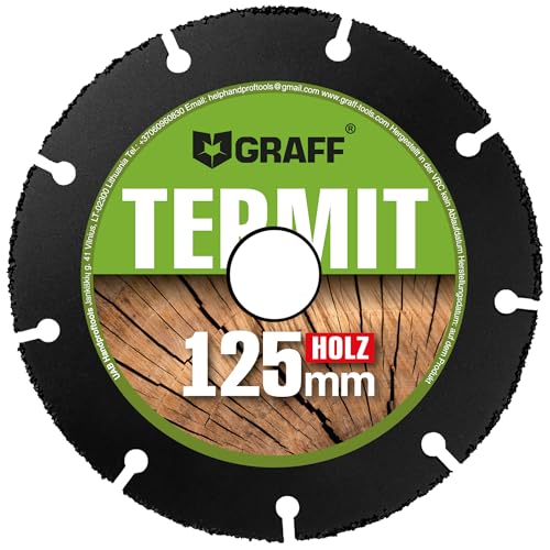 GRAFF Termit Disque à Bois Meuleuse 125 mm pour Bois Clouté, Plas...