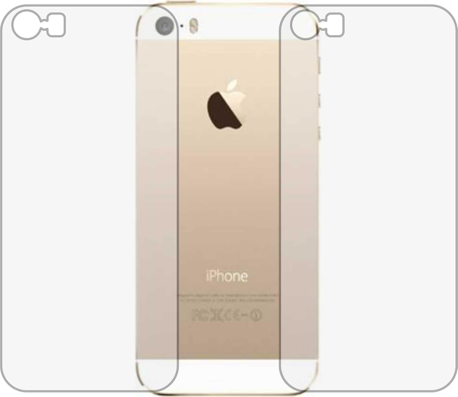 FASHEEN APPLE IPHONE5 Back Screen Guards, Back Skin, Rear Screen Protector, 3D Frosted Carbon Fiber Skin, Not a Tempered Glass for APPLE IPHONE5 (Pack of 2)