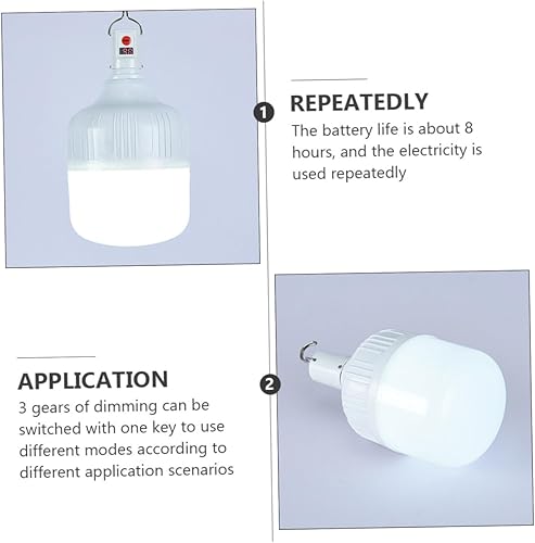 Miniatura 6 de Lámpara de emergencia portátil recargable LED con atenuación multifunción para acampar al aire libre, carga USB, batería de larga duración para