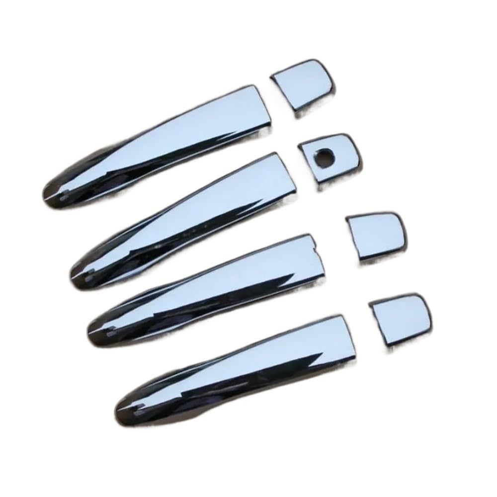 Mlhoghigd Silver No Button Door Handle Car Door Handle Cover Catch Cap Trim Molding For Versa For Tiida 2019 2020 2021 2022 Accessories