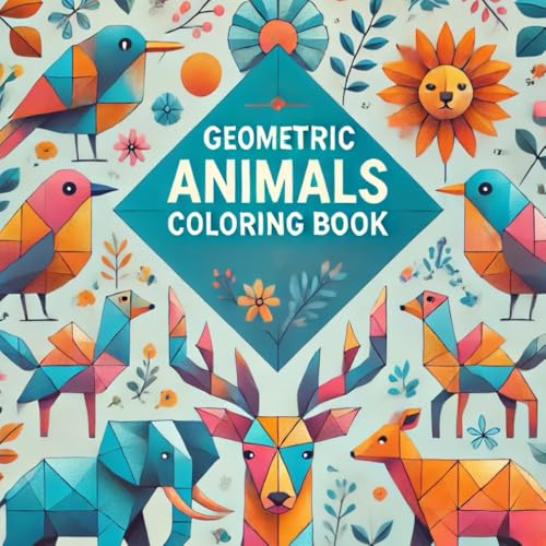 Geometric Animals Coloring Book