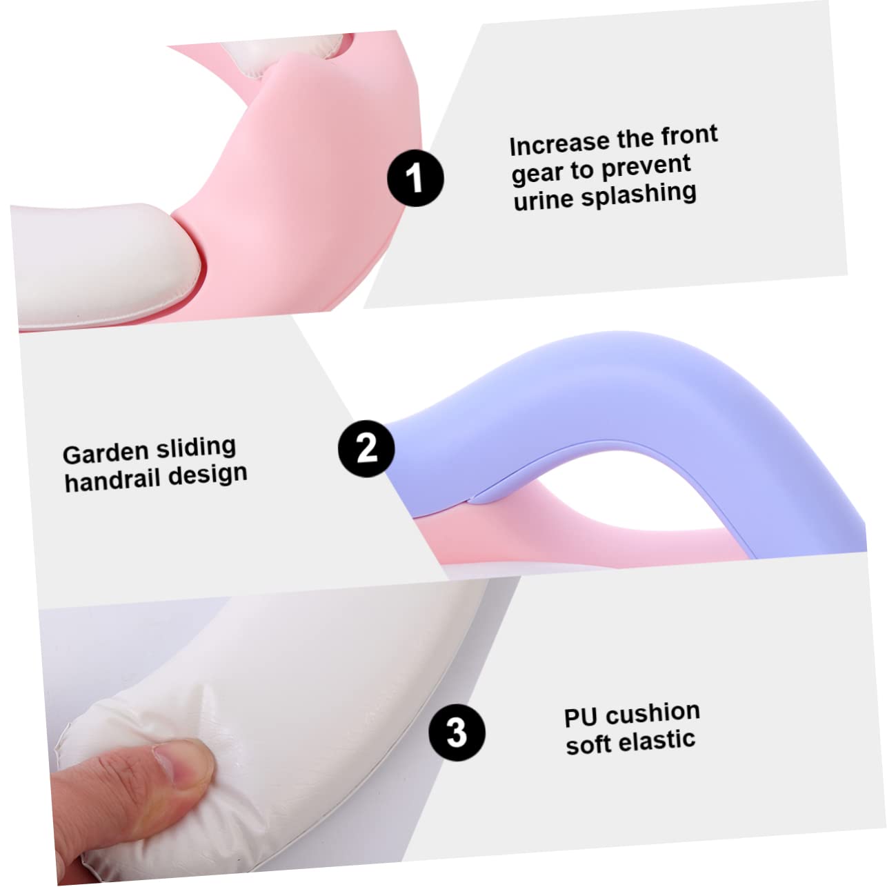 ifundom 1pieza Reductor Para Wc Infantil Anillo Entrenador De Baño Para Niña Funda Antideslizante Manijas De Compatible La Mayoría De Inodoros Para Entrenamiento De Potty Niña y Niñas