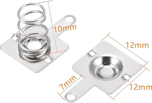 Miniatura 2 de Cutelec 10Pairs batería AA de los resortes de batería negativos al contacto positivo del resorte de la conversión niquelado 39.4x39.4 ft m