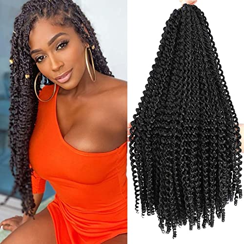 Passion Twist Hair 24Inch 1Pack Water Wave Crochet Hair for Passion Twists Long Bohemian Braiding Protective Style Hair Extensions (24Inch 1Pack,1B#)