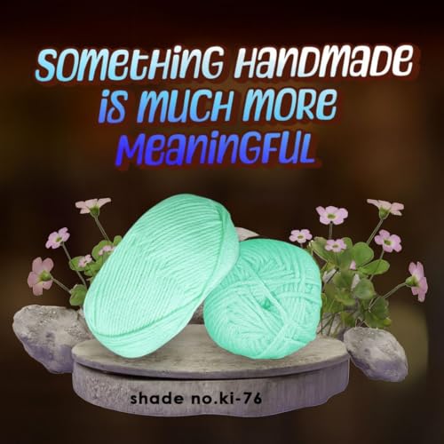 Image of VCR Light Cyan Yarn, 100 Grams Hank, 190 Meters Length, Acrylic Ball for Crochet and Knitting, Soft Crosia Threads, Pack of 1 Yarn, Suitable for DIY Crafts