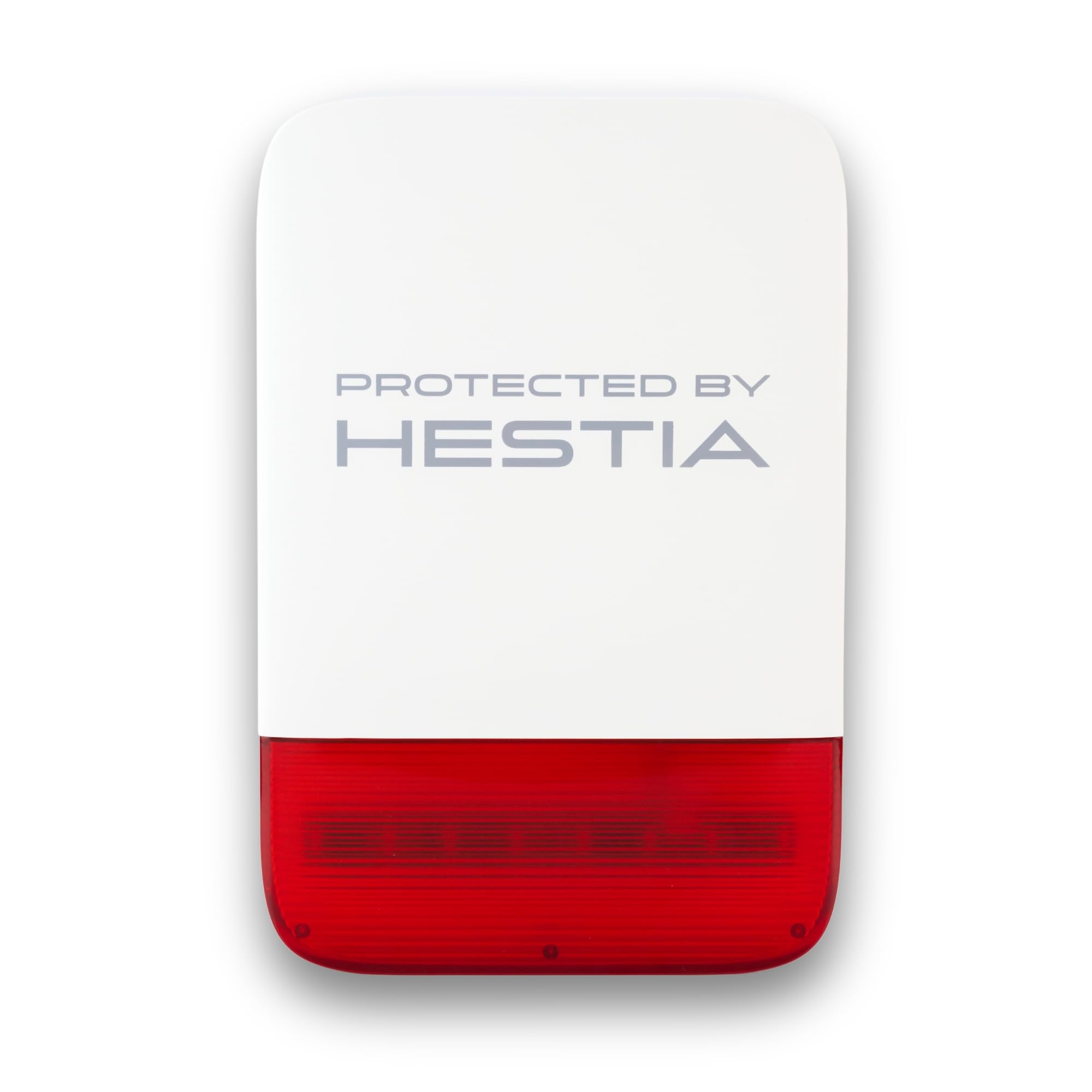 Hestia Mains Powered Indoor Outdoor Siren Dual Power Wireless Solar Siren For Safe-Tech Smart Home Security System, 120Db High Decibel Security Alarm, Flash Strobe Burglar Siren Alarms