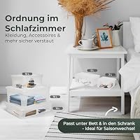 Novaliv 2x Aufbewahrungsbox durchsichtig mit Deckel 13L Nestbar stapelbare Plastikbox Flach Clipverschluss Kunststoffbox Transparent BPA-frei41x34x10 cm – Ansicht 3