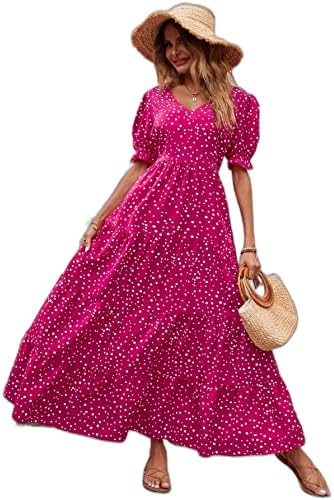 chinese dress ladies Shein Red/Pink/Blue Floral and Polka Dot Print Halter Neck Maxi Dress- –  The Saved Collection